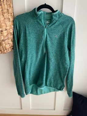 L.L.Bean Teal Women's Half-Zip Pullover